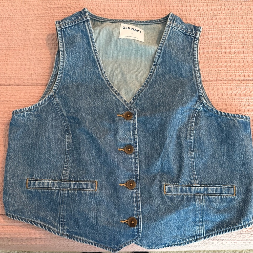 Old Navy Blue Denim Vest